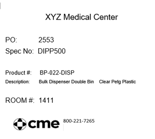 CME label Screenshot