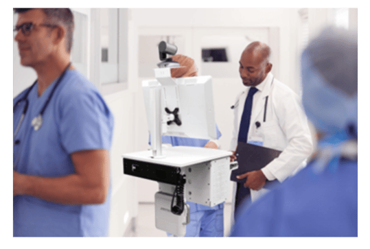 Telehealth Carts In Use in Hospital Setting