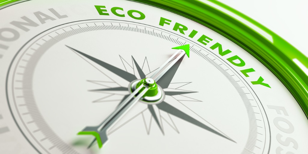 Compass Representing Eco-Friendly and Sustainability Initiatives
